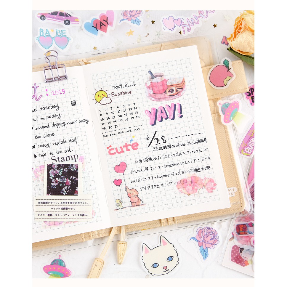 Set 40 miếng hình dán trang trí Deco sticky
