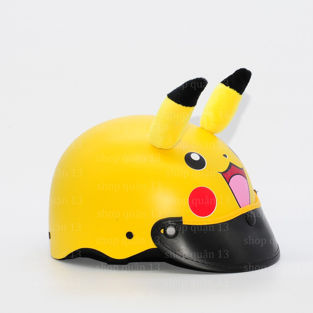 [Chính Hãng] Mũ Bảo Hiểm 3D Hình Pikachu, Doremon, Mèo Kitty, Gấu Nâu - Nhiều Màu Sắc, Có Size Người Lớn và Trẻ Em