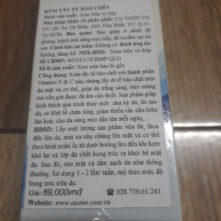 Kem tẩy tế bào chết Asami