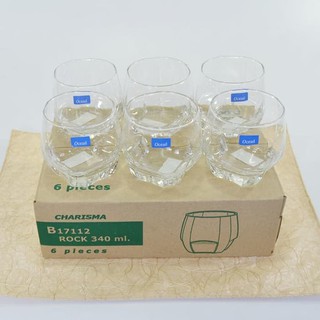 Cốc thủy tinh Ocean Charisma Rock 340ml bộ 6 chiếc (có tem ocean)