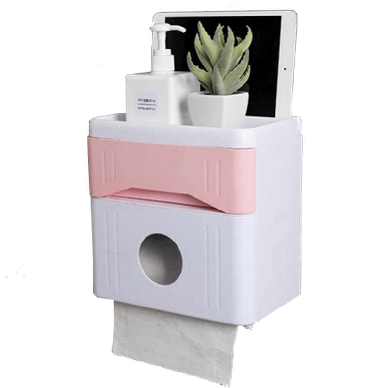 Hộp Đựng Khăn Giấy Chống Nước Không Cần Đục Lỗ Cho Nhà Tắm