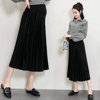 Chân Váy Bầu Xinh - Chân váy bầu xếp ly hàng thiết kế☘️Chất umi siêu đẹp, mát, mềm, mịn và ko xổ lông