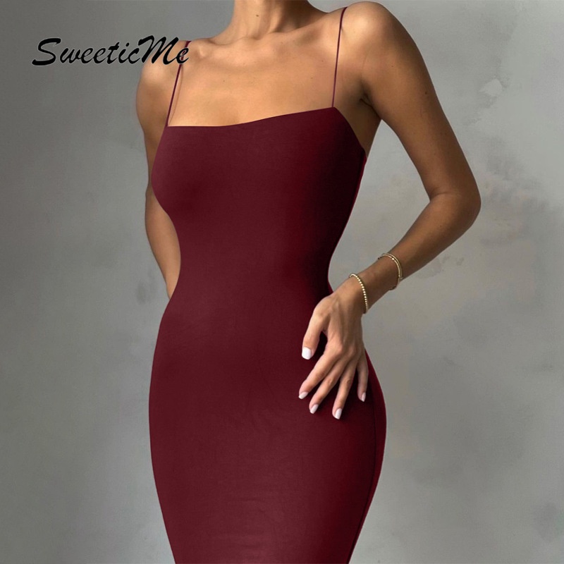Đầm hai dây Sweeticme phong cách quyến rũ cho nữ