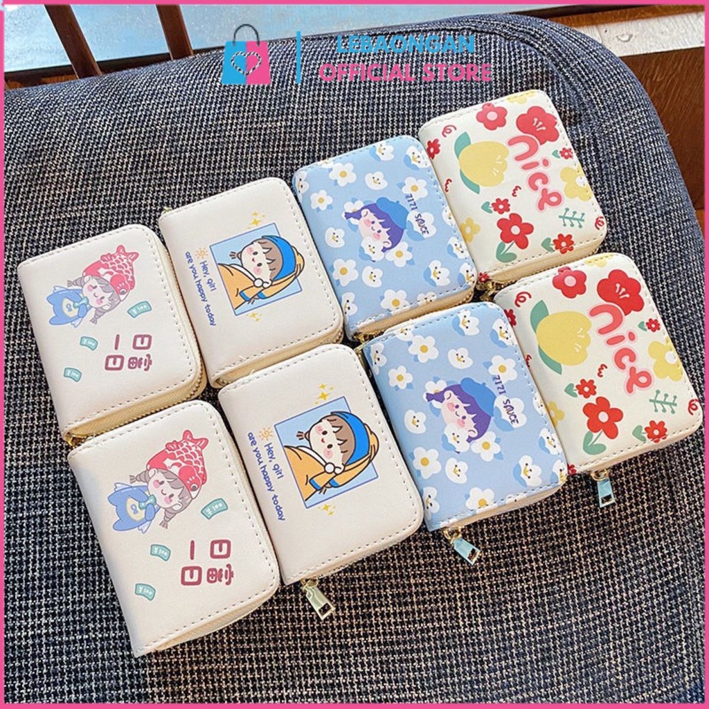 Ví Mini Nữ Nhiều Ngăn Cute Tông Màu Be Hot Trend Nhỏ Gọn Bỏ Túi 2022