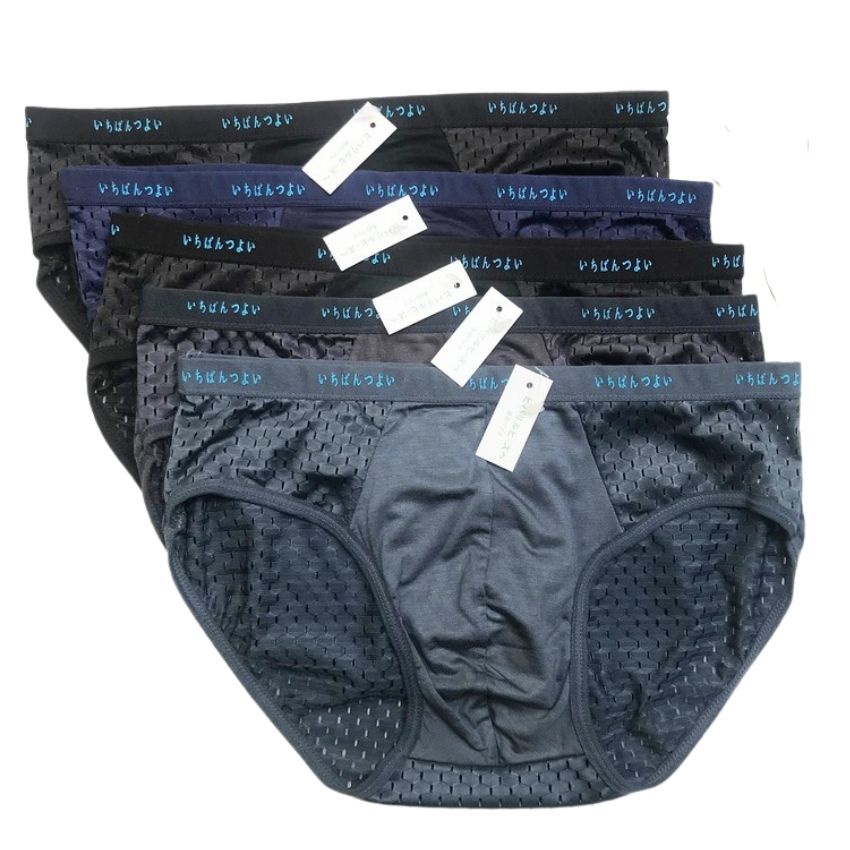 combo 5 quần lót nam tam giác,quần sịp nam xì chéo thông hơi kháng khuẩn lỗ to 20c_julido88