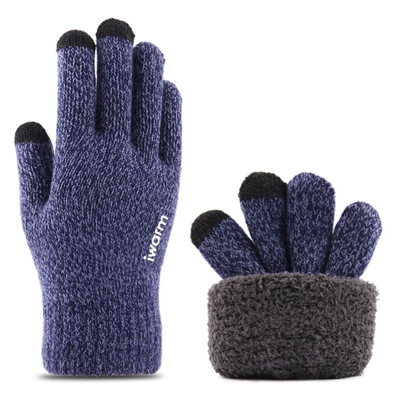 Găng Tay Trượt Tuyết Mùa Đông Hai Lớp Lót Nhiệt Cảm Ứng Cho Nam Nữ