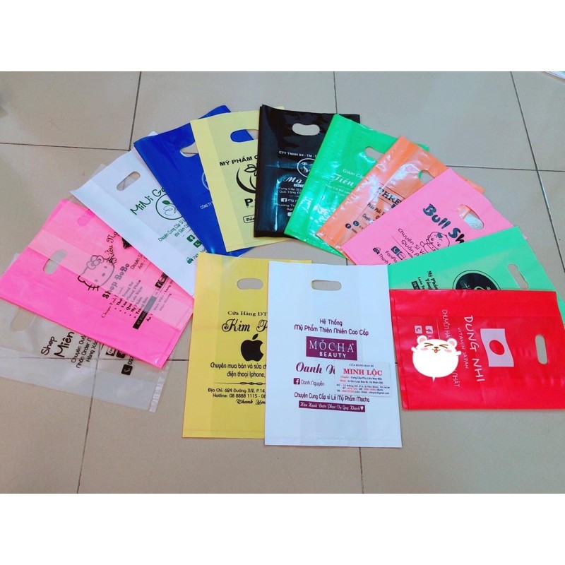 Túi dẻo PE bóng tốt, chắc chắn(Màu ngẫu nhiên)(NHẬN IN LOGO THƯƠNG HIỆU)