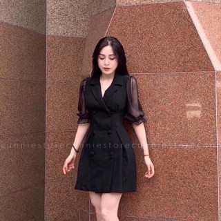 Đầm vest tay lưới #bigsize 60=>90kg