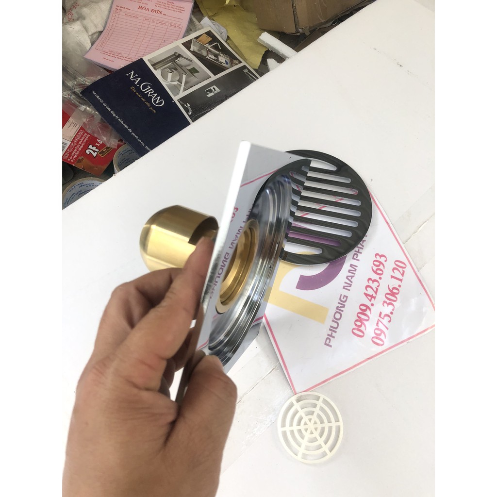 [CHỐNG HÔI TUYỆT ĐỐI] Phễu thoát sàn Hố Ga HG1 Lược rác chống mùi hôi phần đáy đồng dài khít nên chống tốt hôi tốt