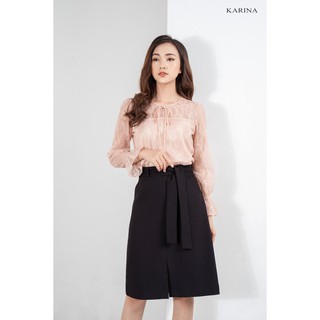 Chân váy dáng A thắt đai