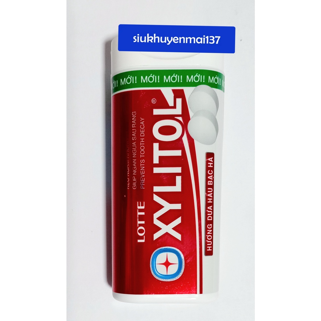3 vị lotte xylitol kẹo ngậm không đường bạc hà cam dưa hấu, 20.88 g. date:1/4/2024