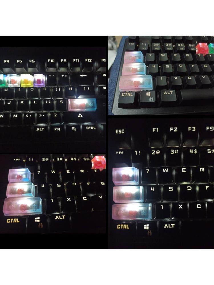 Nút bàn phím resin OEM làm thủ công tùy chỉnh dạ quang RGB