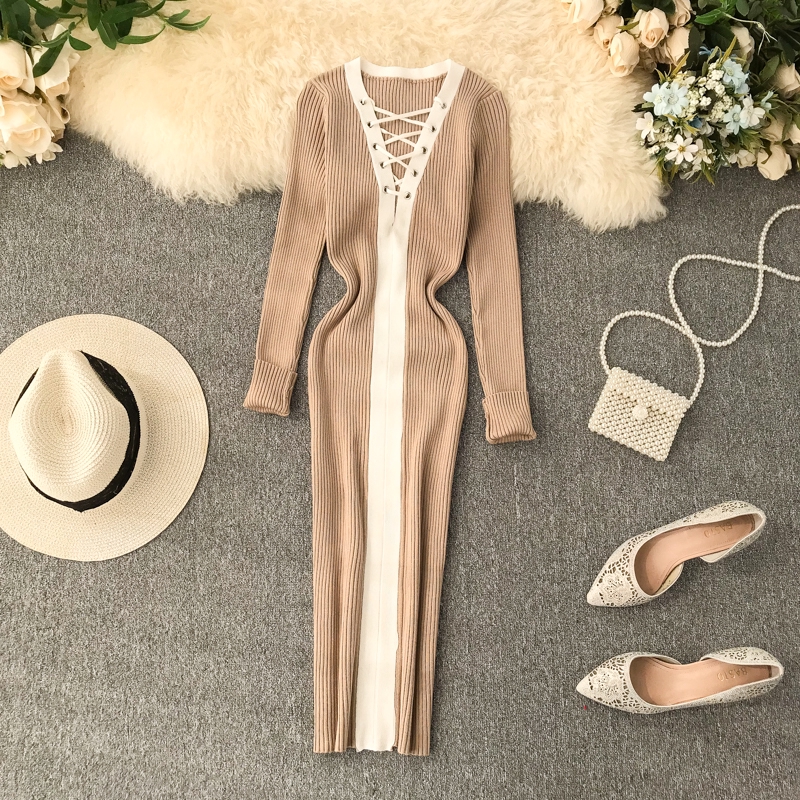 Đầm Dệt Kim Tay Dài Thời Trang Xinh Xắn Cho Nữ | BigBuy360 - bigbuy360.vn