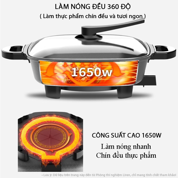 Nồi lẩu điện đa năng 5 trong 1 dung tích 5.5 lít cho gia đình 4 – 6 người cao cấp