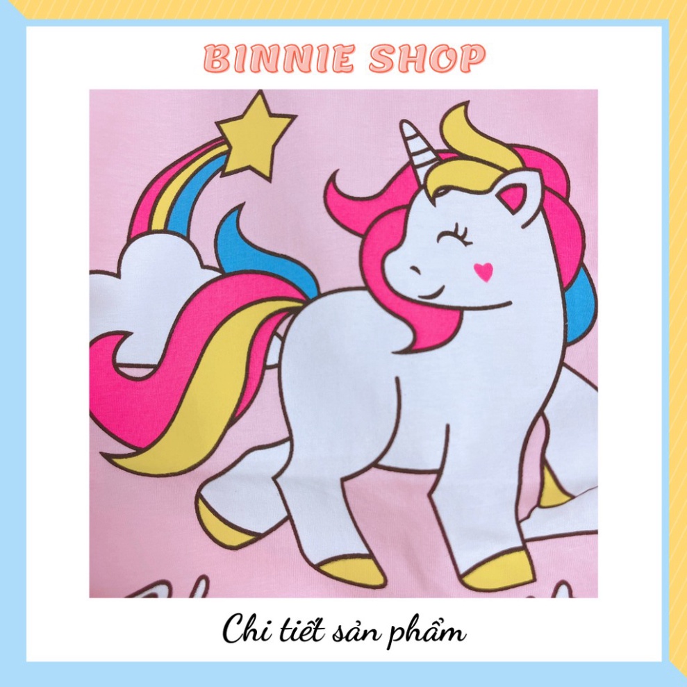 [DEAL SỐC] Đồ bộ bé gái BINNIE SHOP Quần áo bé gái chất thun cotton quảng châu xuất hàn cho bé từ 16-24kg (3-6 tuổi) BGT