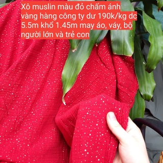 Vải xô muslin 190k/kg dc 5.5m khổb1.45m