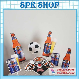 Set cắm giấy t-i-g-e-r - trang trí bánh sinh nhât bánh kem - spk shop