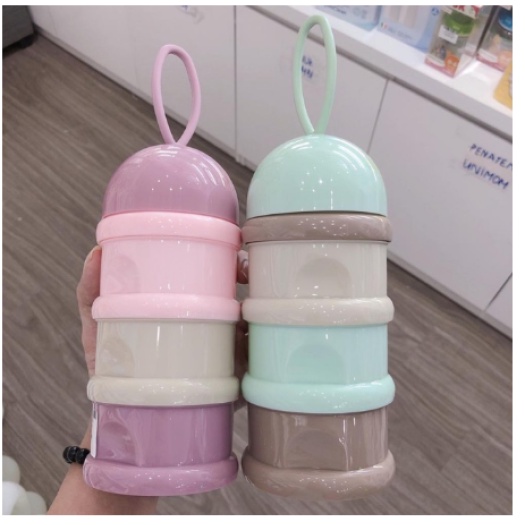 Hộp chia sữa 3 tầng, hộp đựng đồ ăn dặm cho bé
