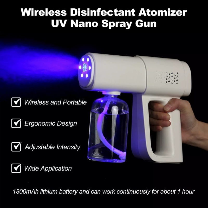 [ SẢN PHẨM HOT ] Máy Phun Xịt Khử Khuẩn K5 Pro Diệt Khuẩn Không Dây Chống Vi Khuẩn Virut Tích Hợp 6 đèn UV diệt 99%