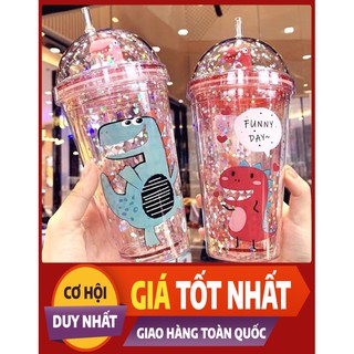 🌈🌈🌈 bình nước kim tuyến khủng long 800ml 🌈🌈🌈