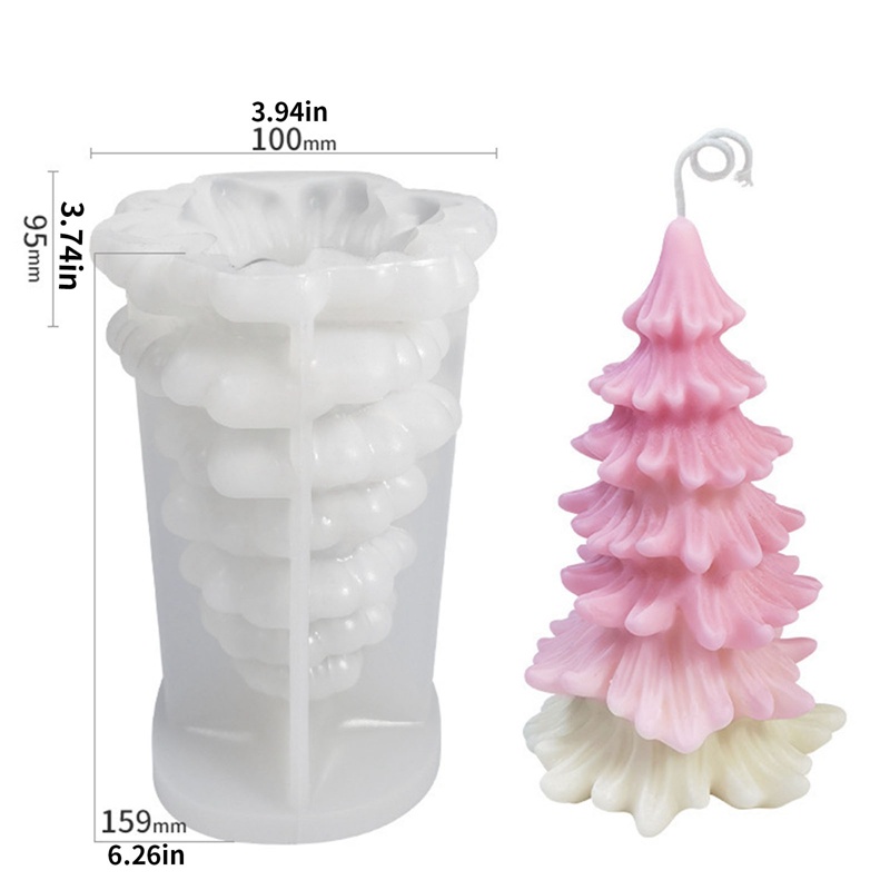 Khuôn Silicone Làm Nến Thơm Hình Ông Già Noel 3D
