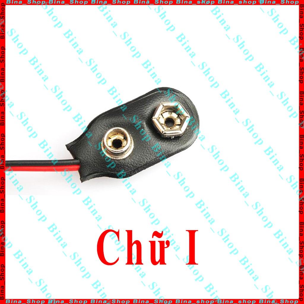 Đế pin 9v có dây dài 15cm Cáp nối pin 9V chữ I chữ T tự chọn
