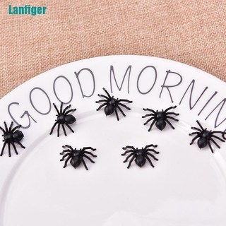 Set 50 con nhện nhựa màu đen trang trí halloween
