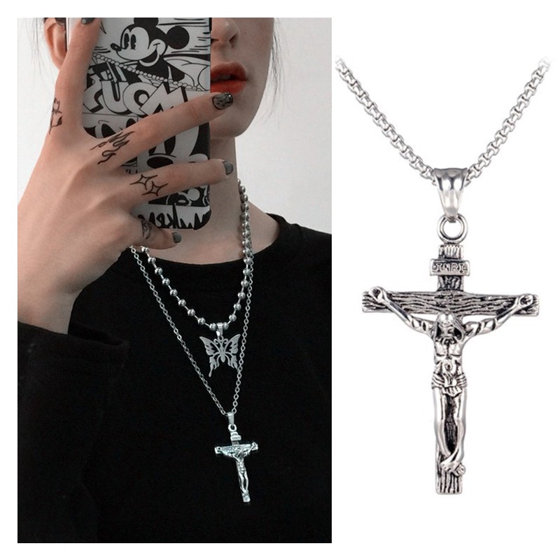 Vòng cổ/Set vòng cổ mặt hình chúa jesus và thánh giá cho nam và nữ