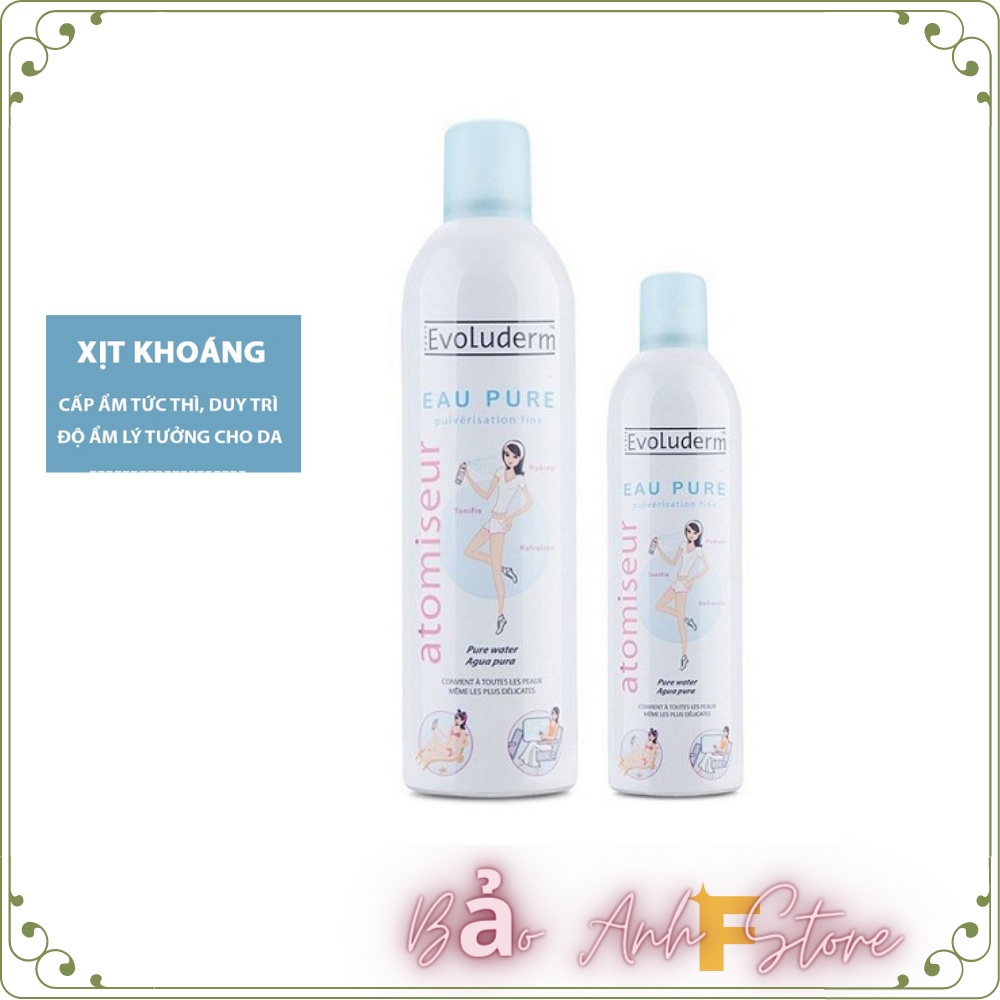 Chai xịt khoáng EVOLUDERM Atomiseur Eau Pure - sịt khoáng 400ml -150ml