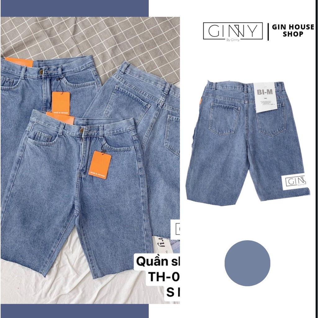 Quần Short Jean Nữ TH-02 | Quần Jean Lửng Thời Trang | Jean Nữ Ngố | GinHouse Shop