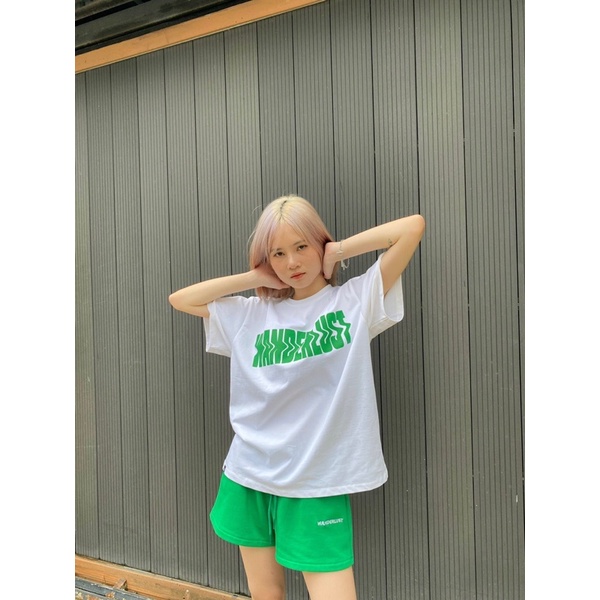 Áo thun trắng oversize W Green Tee