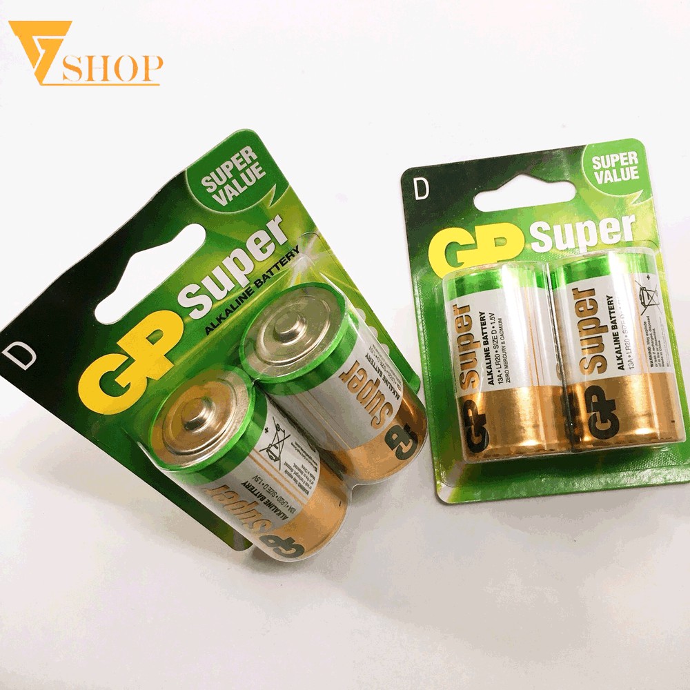 1 vỉ pin đại D Super Alkaline 1.5V (1 vỉ 2 viên)