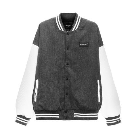 ÁO KHOÁC BASIC BOMBER GRAY & WHITE MST