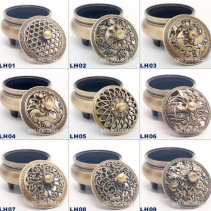 Lư xông trầm hương, Lư đốt trầm hương cao cấp chất liệu đồng nguyên khối - LH10 ,,