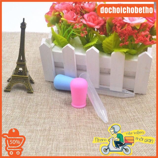 Ống hút sữa, bón thuốc cho bé đầu bóp silicon mềm loại 5ml