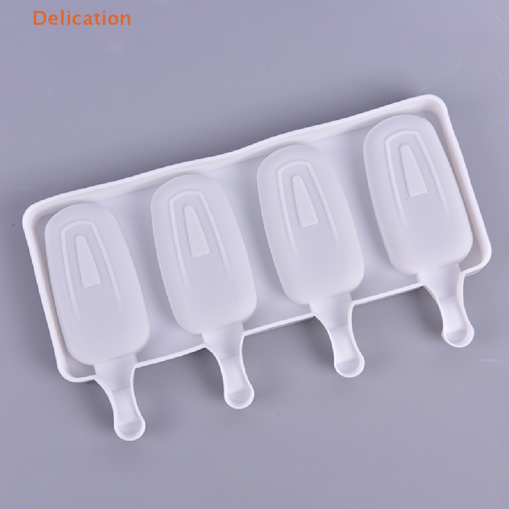 Khuôn Silicone Làm Kem Que 4 Ngăn Tiện Dụng