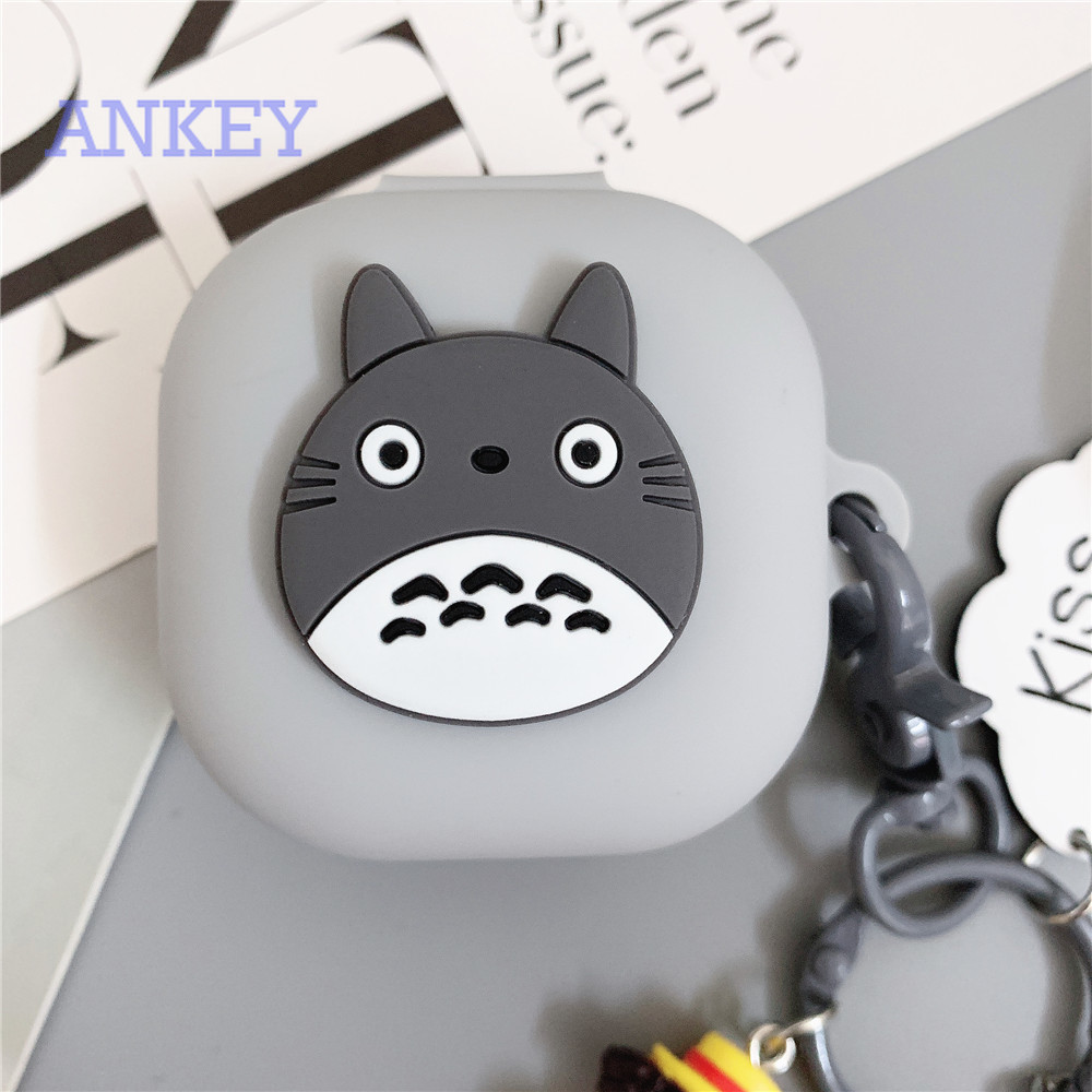 Samsung Galaxy Buds+ Plus / Buds Live / Buds Pro Case Totoro Cartoon Camera Cute Earphone Cover for Soft Silicone Case with ring Anti-shock Case Headphone Wireless Headset Earbuds Waterproof Case Shockproof Protective Skin Protective Shell