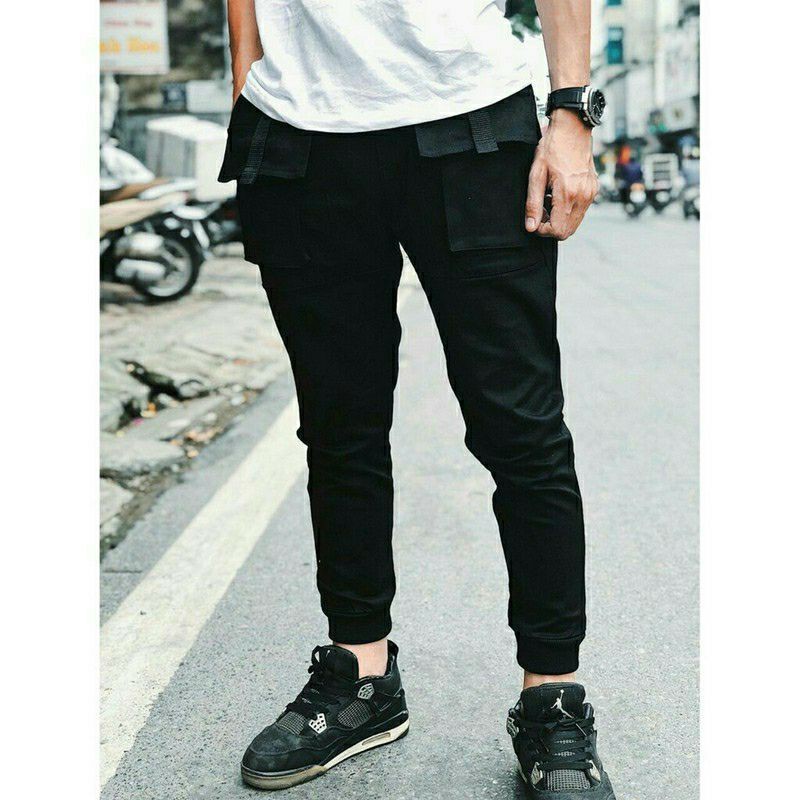 Quần jogger kaki túi hộp co gian hình thật tai shop