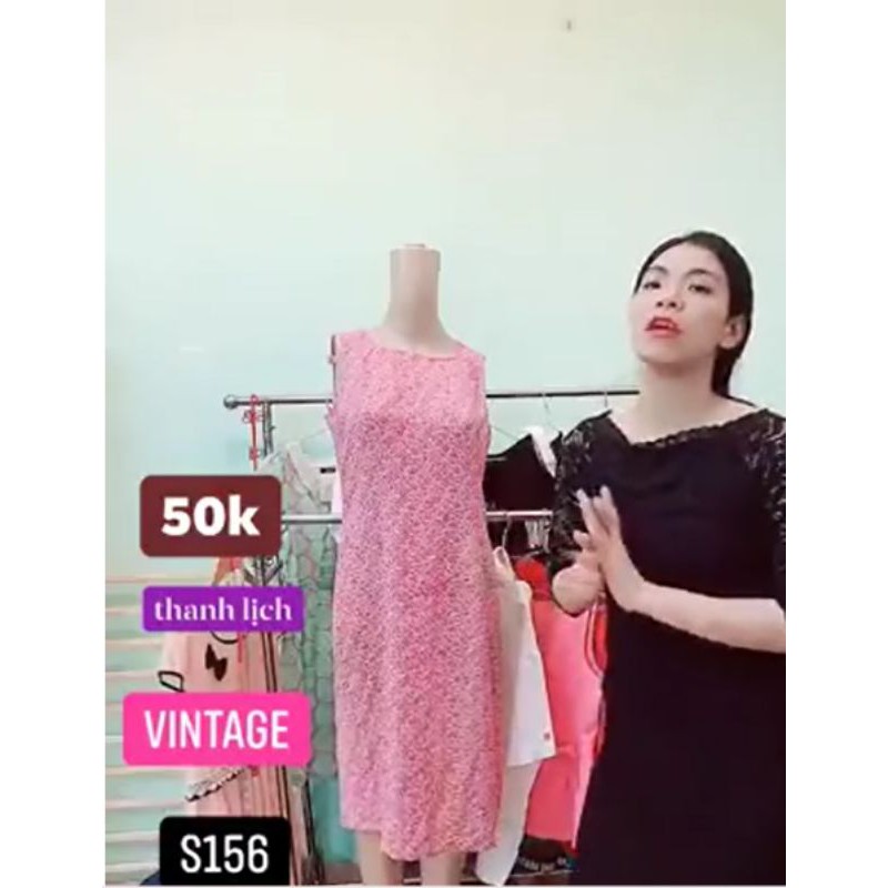 đầm voan vintage thanh lịch. S156