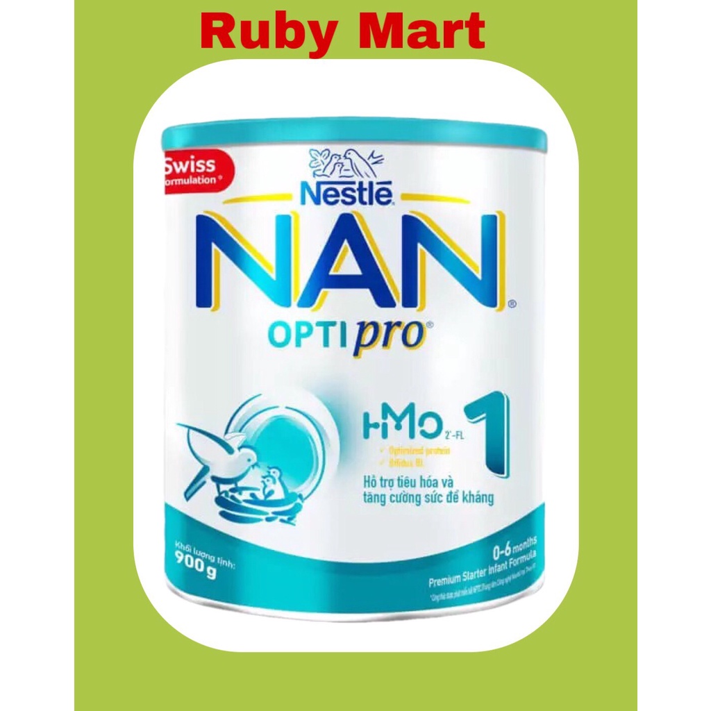 {Mẫu Mới} Sữa Nan HMO Optipro 1 lon 900g