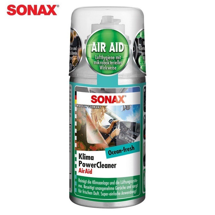 Chai khử mùi, diệt khuẩn và làm sạch hệ thống điều hòa của ô tô, thương hiệu Sonax 323600 - Dung tích 100 ml