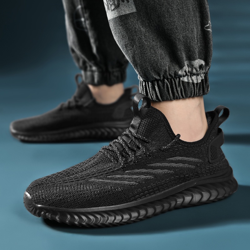 Giày Thể Thao Phối Lưới Thoáng Khí Siêu Nhẹ Size 36-48 Thời Trang Cho Nam Và Nữ