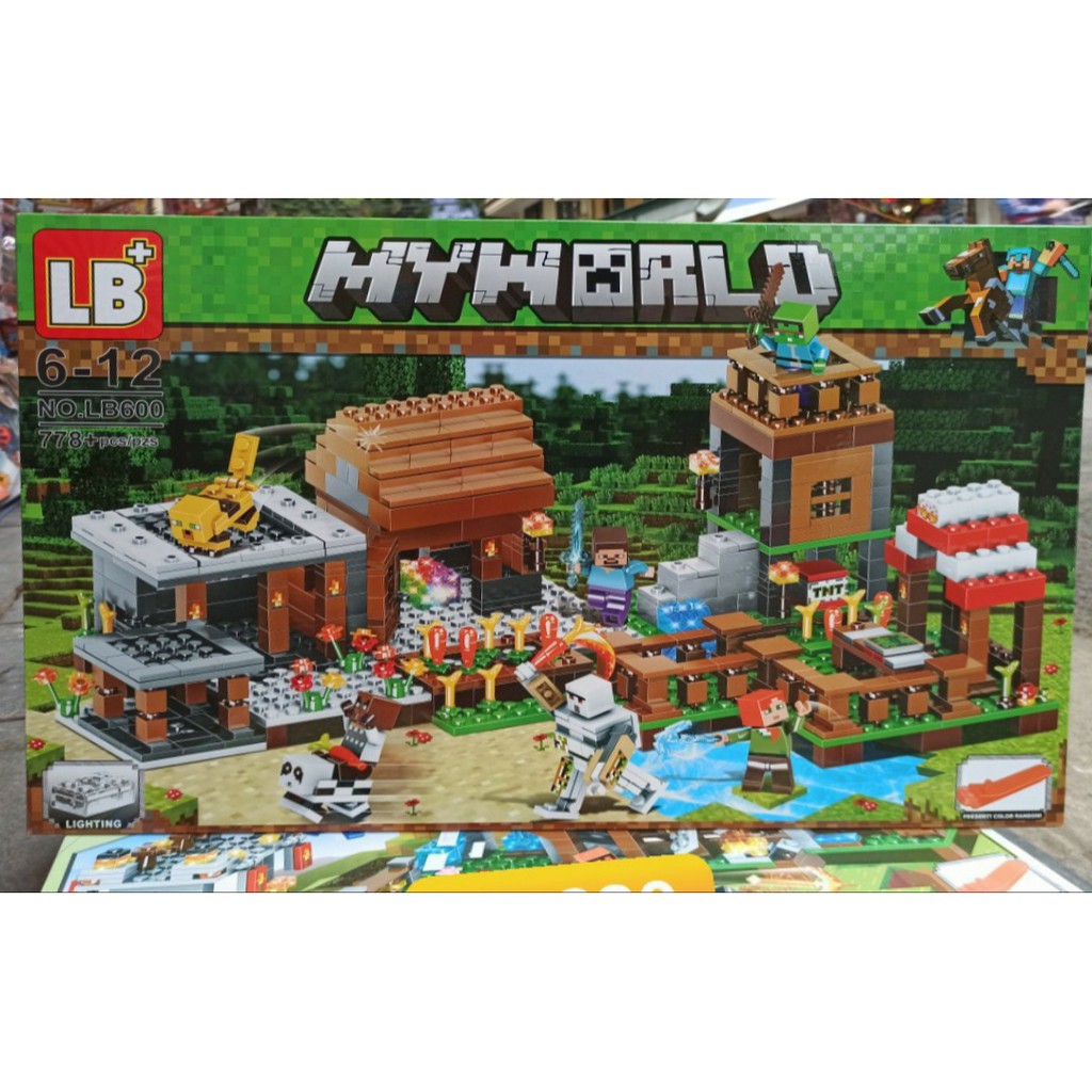 Myworld-Lego Minecraft Khu Nông Trại Chiến Binh LB600 ( 778 chi tiết)
