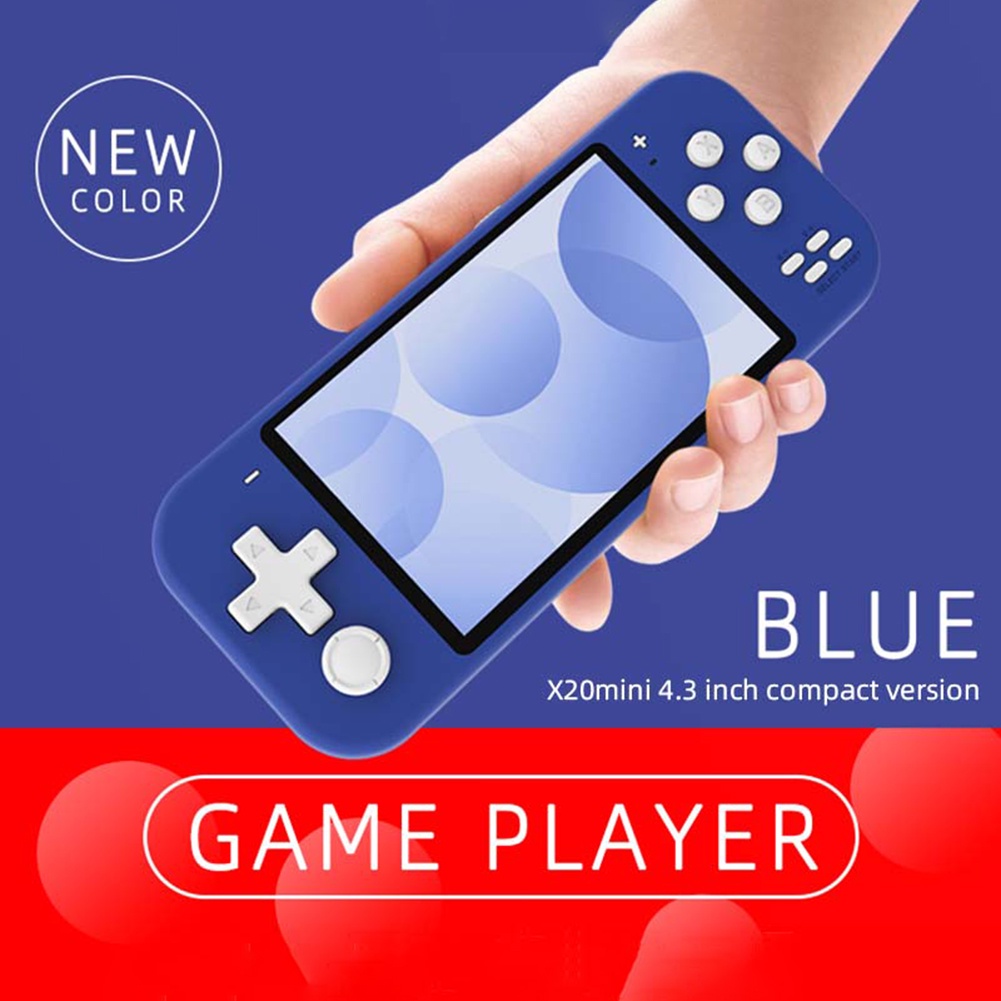 Máy chơi game cầm tay X20 Mini màn hình cỡ 4.3 inch dung lượng 8GB tải trước 1000 trò chơi hỗ trợ TV dễ mang theo