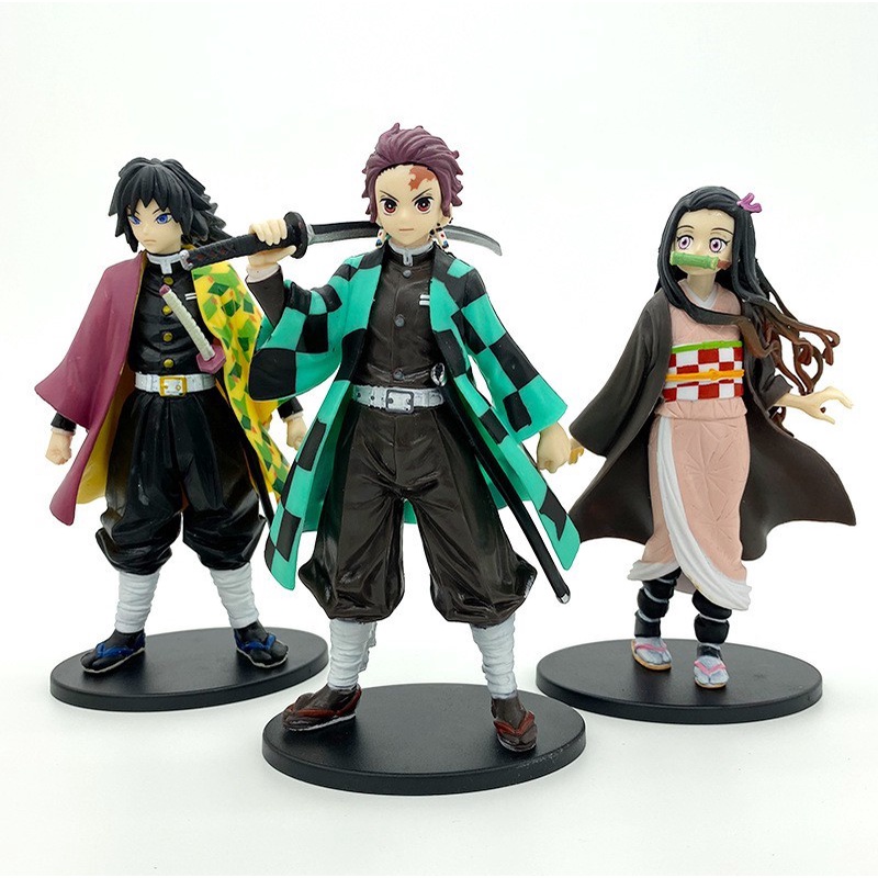 Mô Hình Tanh gươm diệt quỷ Figure Shinobu, Tanjirou, Zenitsu, Inosuke, Nezuko 15-17cm