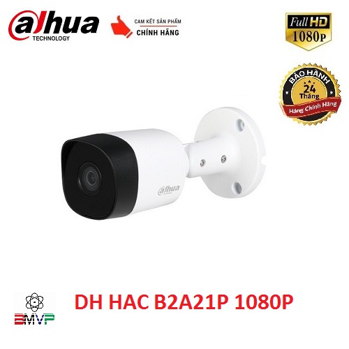 Camera Dahua 2 Mp DH HAC B2A21P 1080P - Thân Trụ Ngoài Trời - Hàng chính hãng