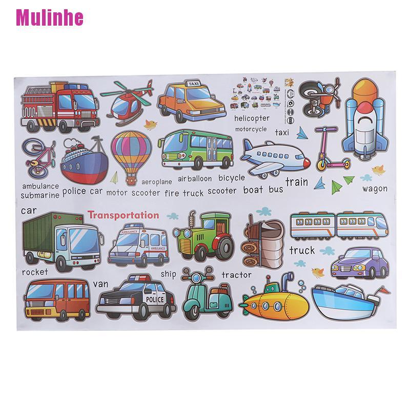 Sticker Dán Tường Hình Xe Hơi Hoạt Hình Dành Cho Trẻ Em Mẫu Giáo