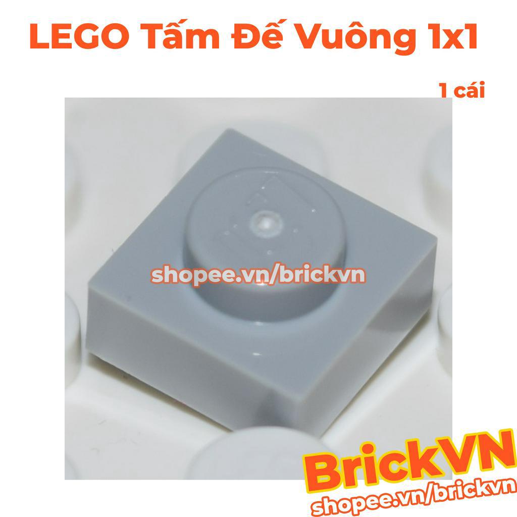 LEGO Tấm Đế / Miếng Đế Vuông 1x1 Xám Nhạt ID 4211399 3024