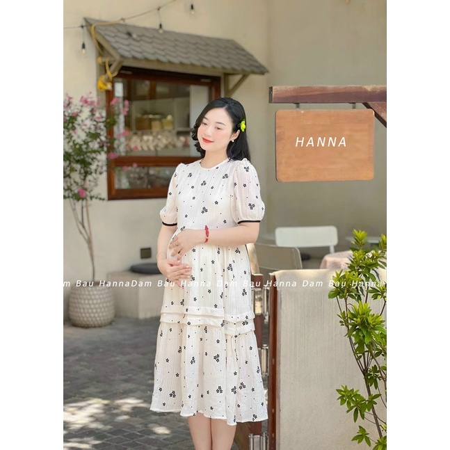 [HCM] Đầm bầu dễ thương cho mẹ trẻ hàng cotton thoáng mát mềm không nhăn kiểu trẻ giá rẻ free size 40-65kg
