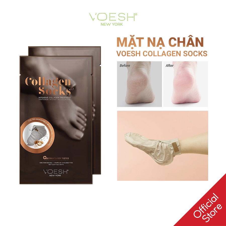 [GIFT] Mặt Nạ Chân Tinh Chất Collagen VOESH New York Collagen Socks 16ml x cặp 2 miếng